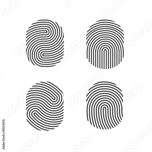 Fingerprints set vector illustration
