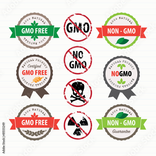 GMO Free stamps and labels set