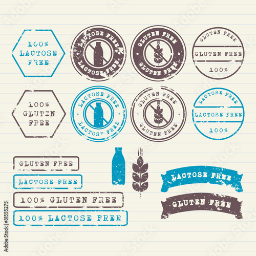 Gluten and Lactose free stamps set