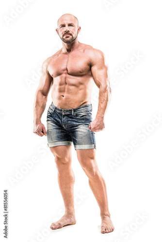 bodybuilder  isolated on white background