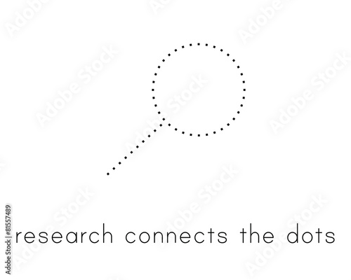 Illustration about the concept of research