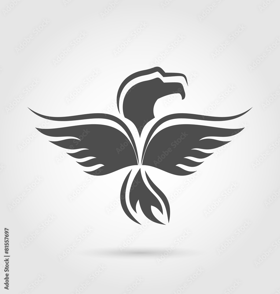Fototapeta premium Eagle symbol isolated on white background