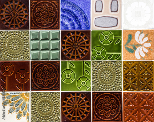 Collage ceramic tile on Lisbon street