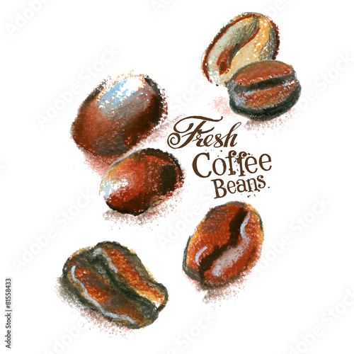 fresh coffee vector logo design template. beans or espresso icon