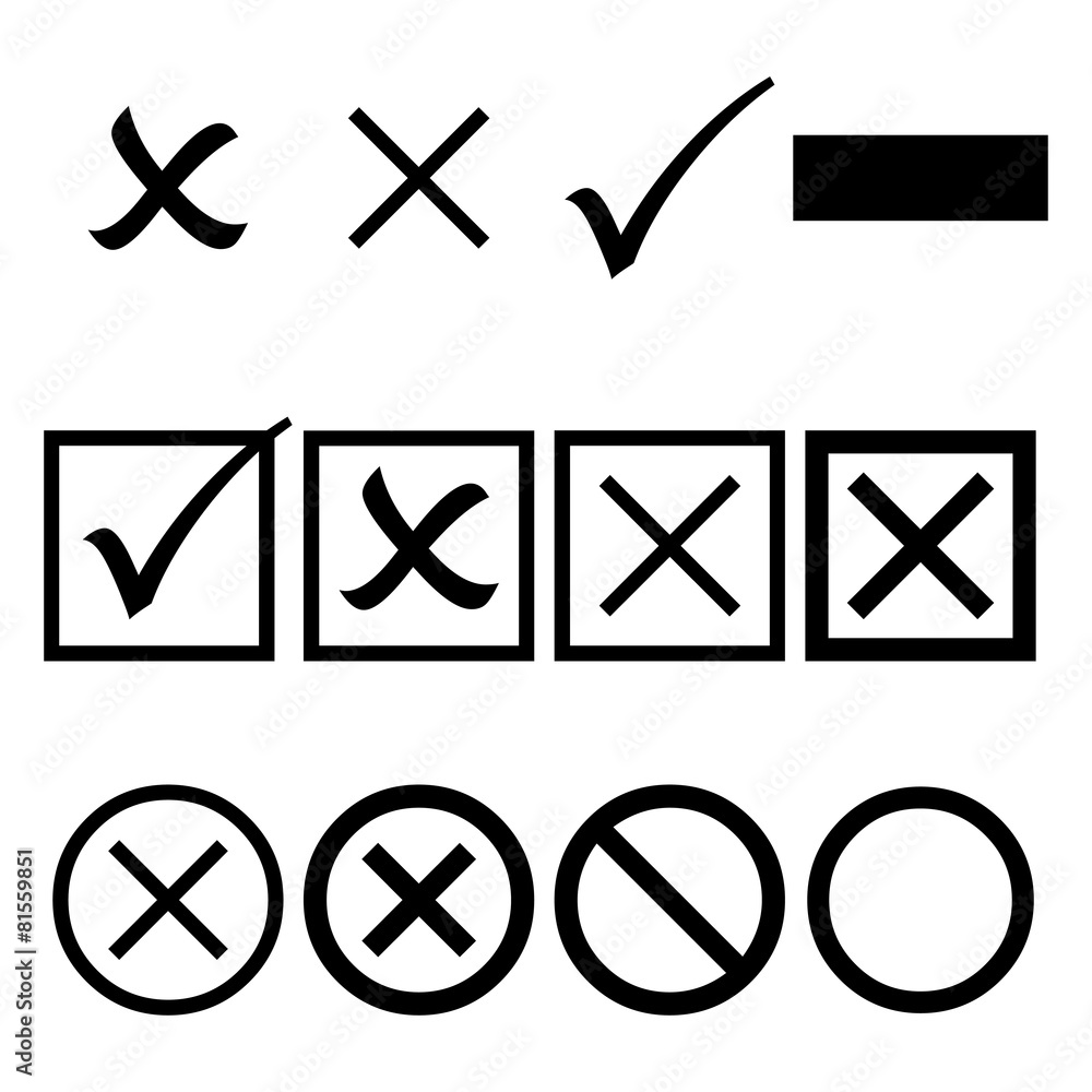 Tick and cross