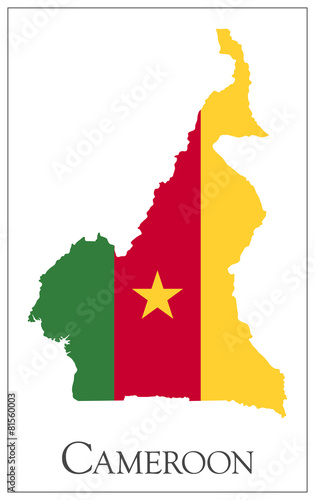 Cameroon flag map