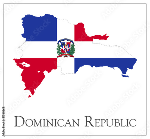 Dominican Republic flag map