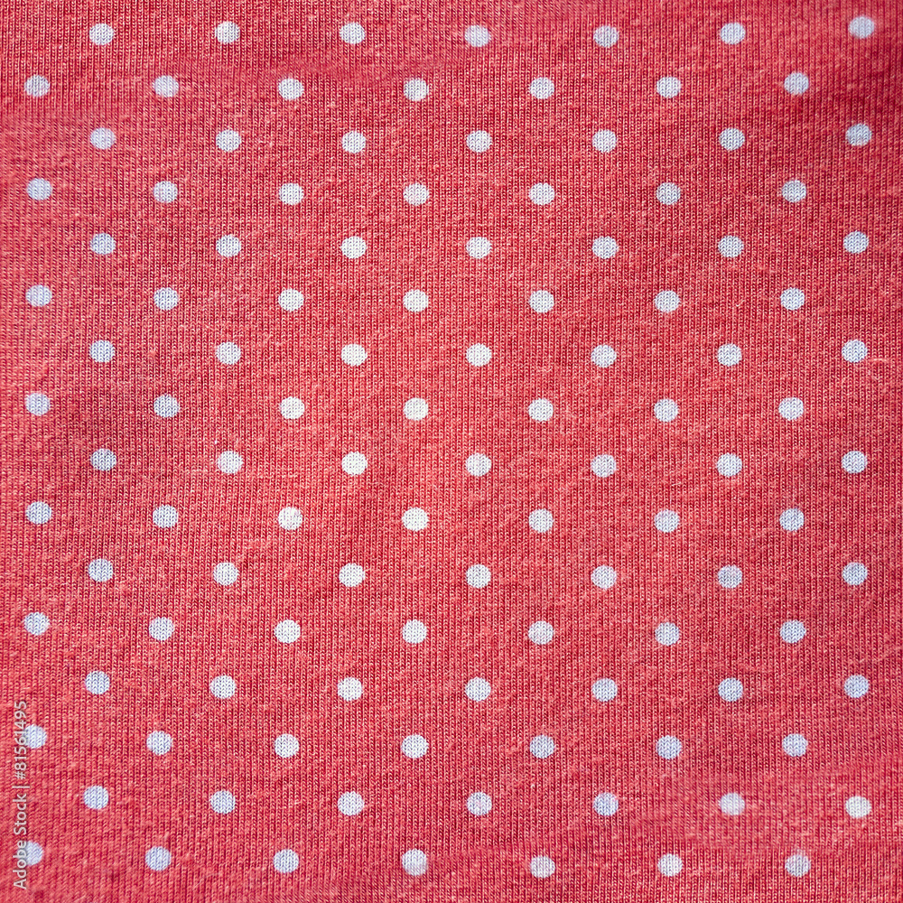 Polka dot pattern fabric background
