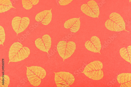 Ground red leaf paper