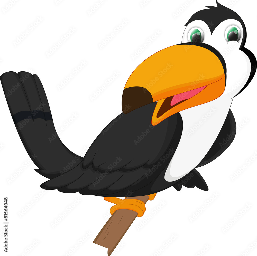 Fototapeta premium cute toucan bird cartoon