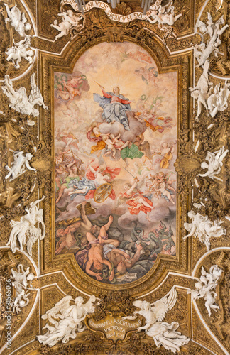 Rome - ceiling - Triumph of Virgin in S. M. della Vittoria photo