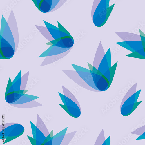 vector abstract seamless pattern, blue color