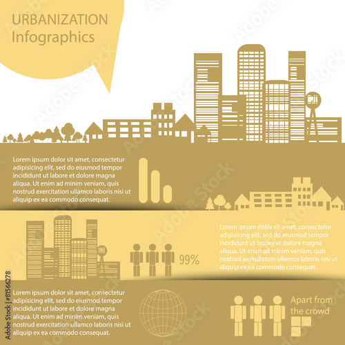 Infographics in the style of urbanization