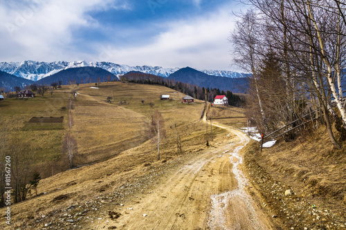 Mountain landscape with rural road