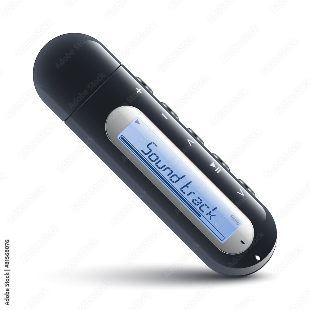 USB Stick MP3 Stock Vector | Adobe