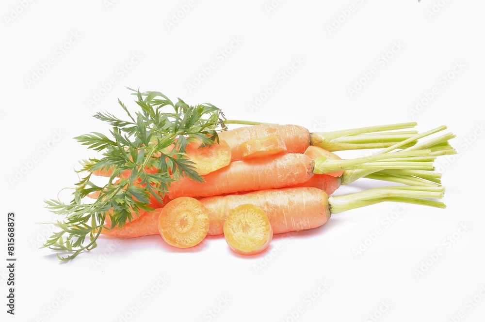 fresh carrots isolated on white background fresh carrots isolated on white background