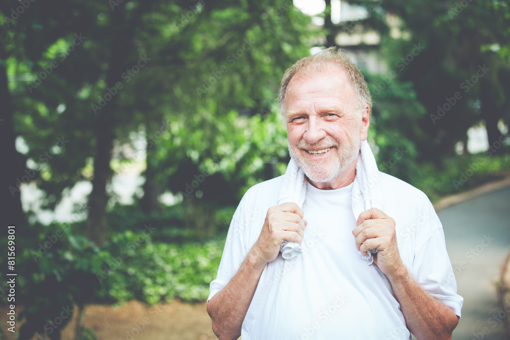 Happy retired old man Happy retired old man