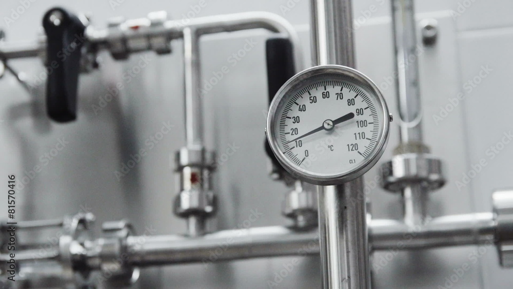 pipe pressure-gauge manometr in the lab pipe pressure-gauge manometr in the lab