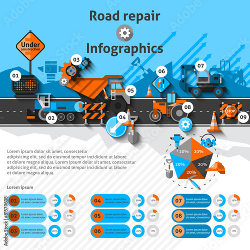 Road Repair Infographics