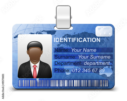 Identification card icon. Vector illustration