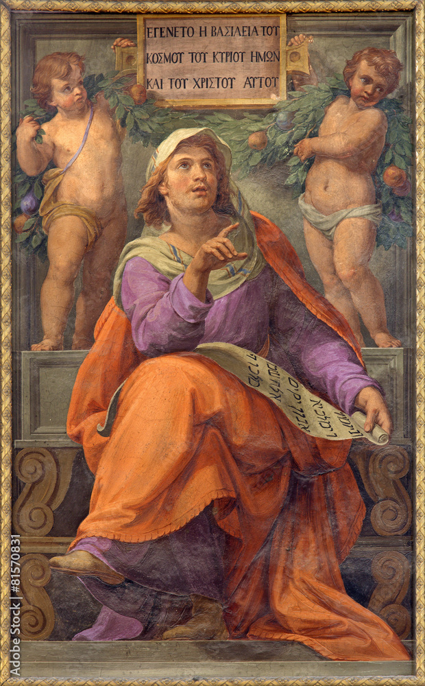 Naklejka premium Rome - The prophet Daniel fresco in Basilica di Sant Agostino