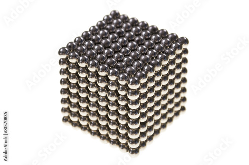 Cube made of  magnetic beads