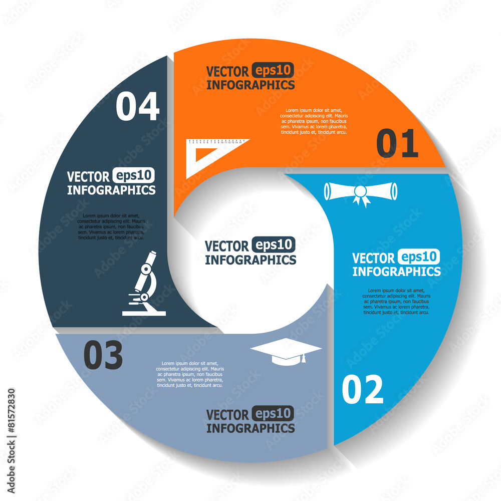 Modern circle infographics Modern circle infographics