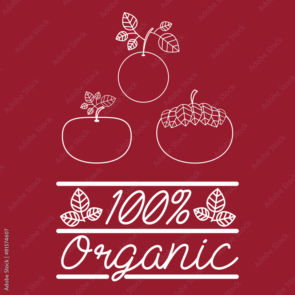 Naklejka premium Organic food design