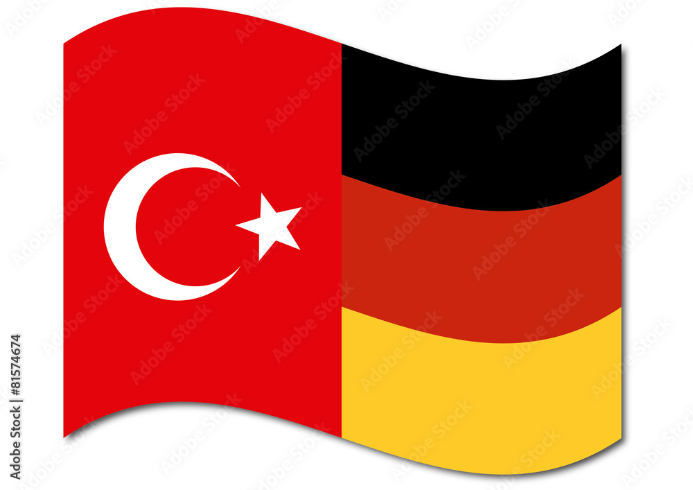 DeutschTürkische Flagge Stock Vector Adobe Stock