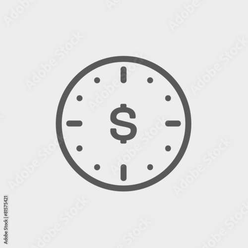 Business Flat thin line icon