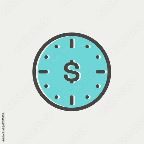Business Flat thin line icon