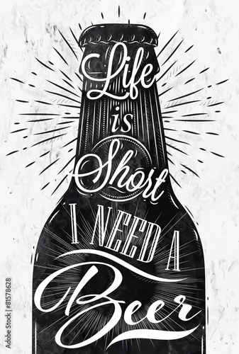 Obraz Plakat rocznika piwa