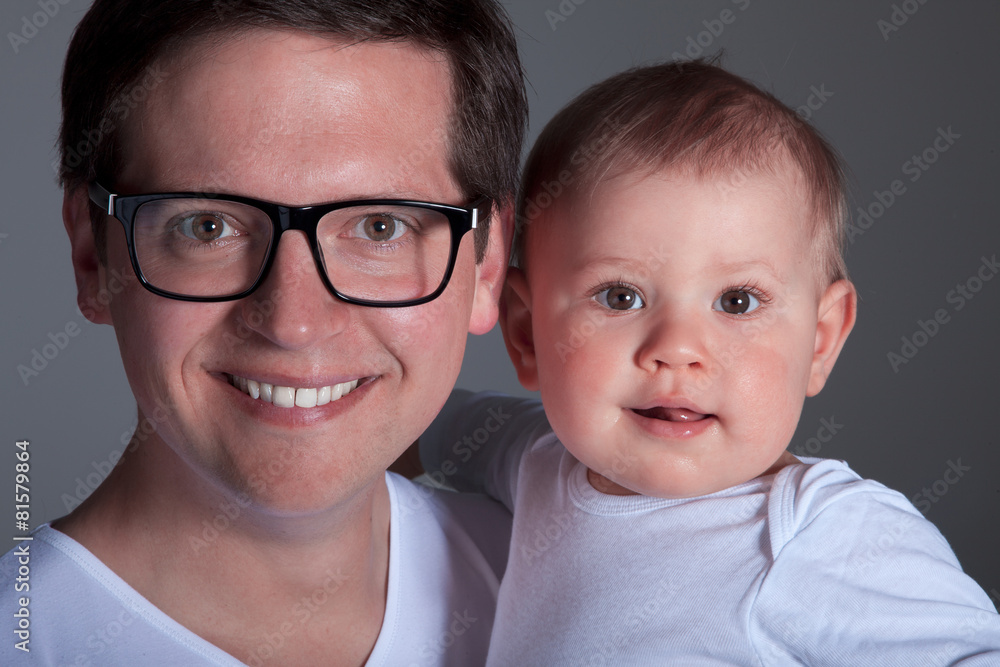 Vater und Sohn Nahaufnahme Vater und Sohn Nahaufnahme