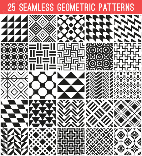 Universal different vector seamless patterns