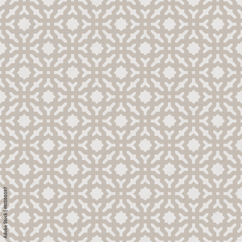 Abstract Decorative Geometric Light Gold & Beige Pattern