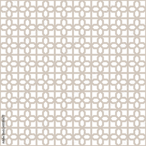 Abstract Decorative Geometric Gold & White Pattern