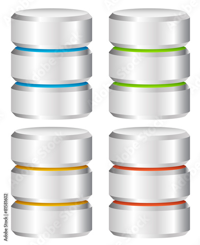 Metal Cylinder. Webhosting, Server, Mainframe Computer Concepts.
