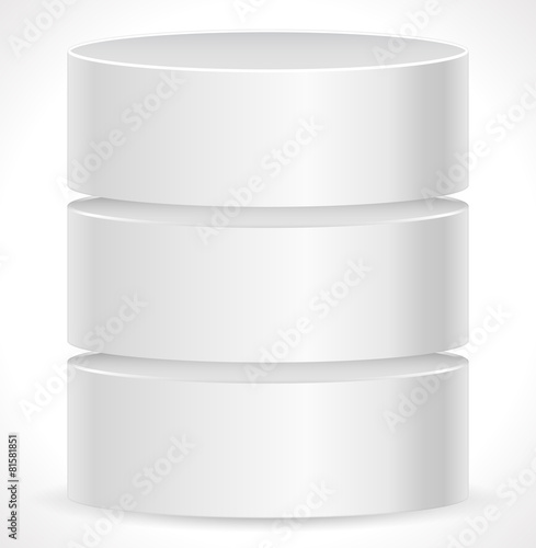 Metal Cylinder. Webhosting, Server, Mainframe Computer Concepts.