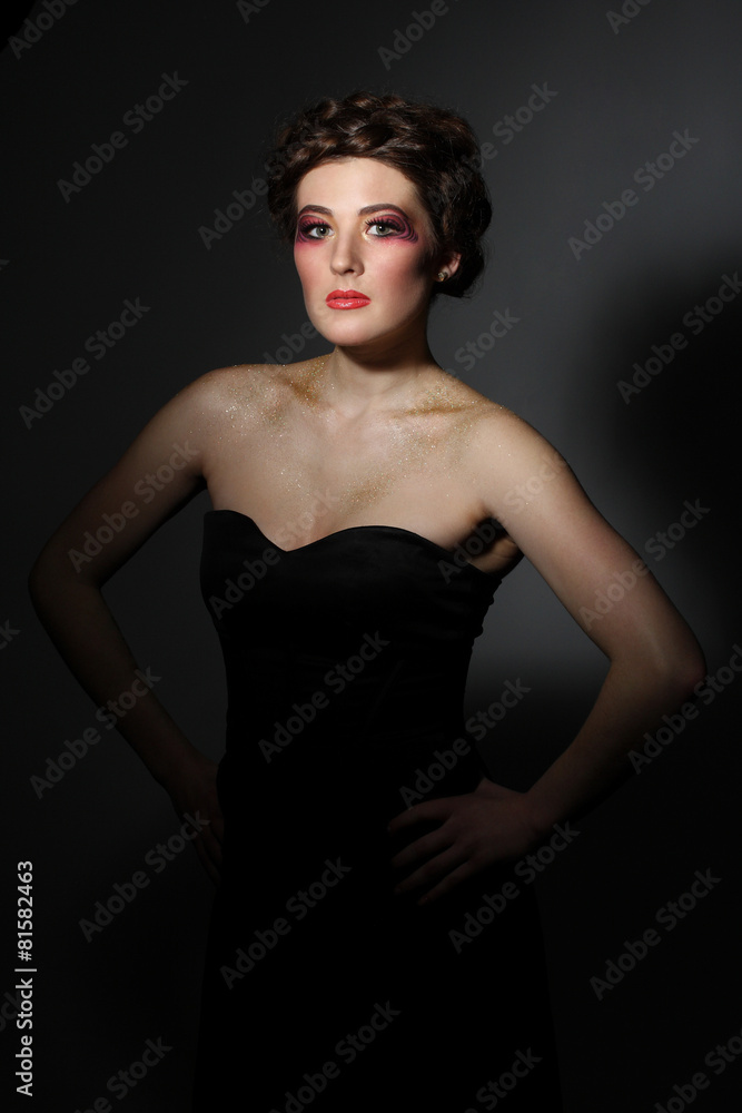 beautiful girl bright makeup beautiful girl bright makeup