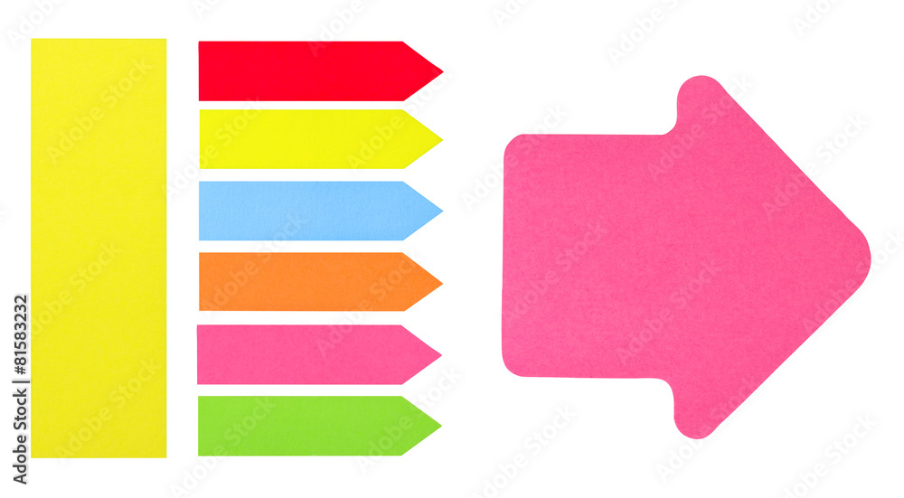 Note papers and stickers isolated on white background Note papers and stickers isolated on white background