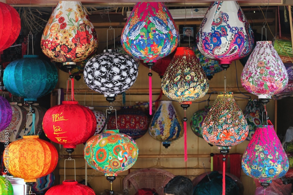 Handicraft colorful lamps