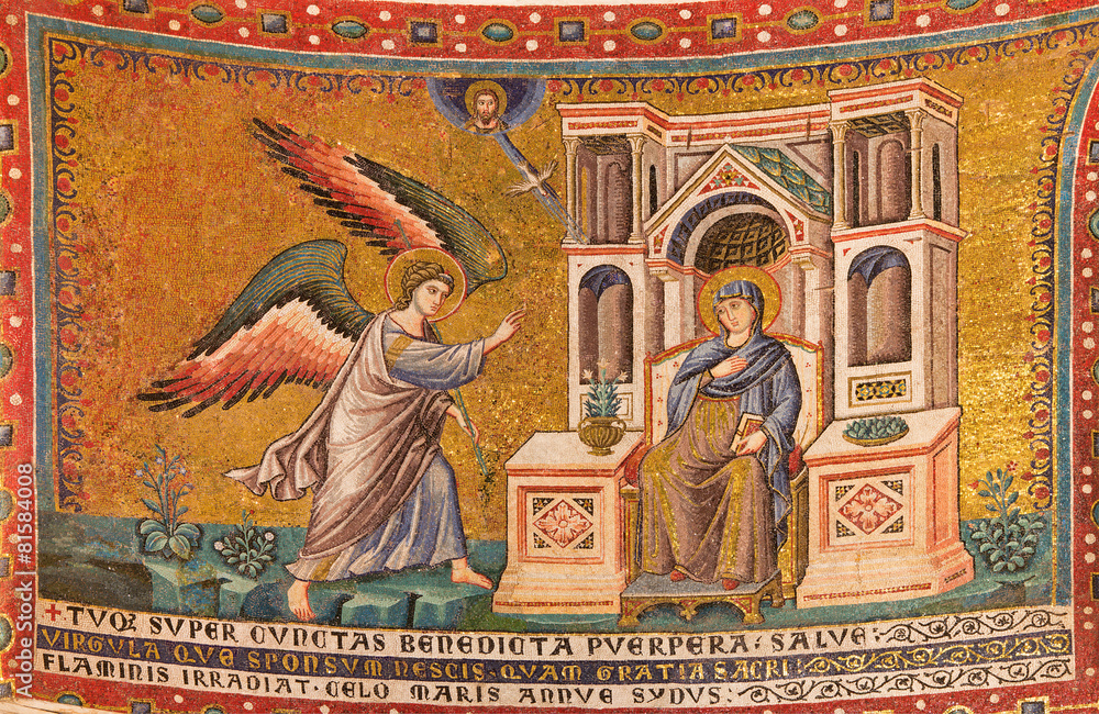 Fototapeta premium Rome - Anuntiation - Basilica di Santa Maria in Trastevere