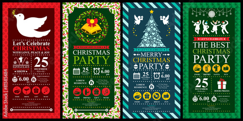 Christmas Party Invitation Card sets