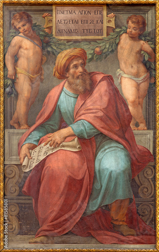 Rome - prophet Ezekiel fresco in Basilica di Sant Agostino