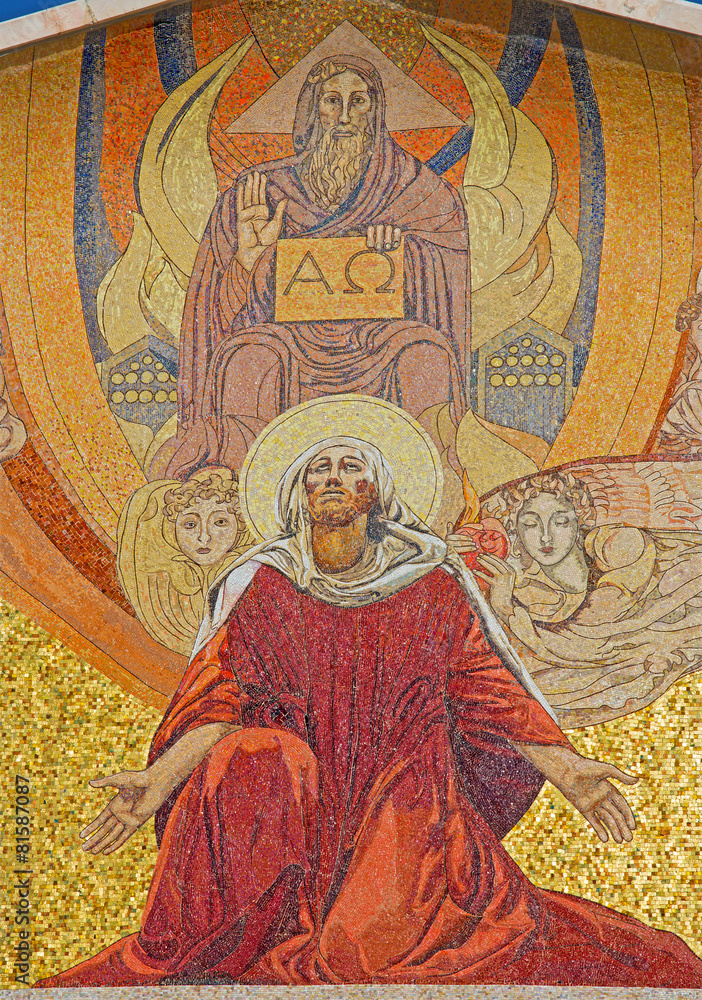 Jerusalem - Jesus and God the Father mosaic.