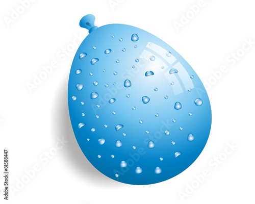 balloon blue wet dew water droplets image vector
