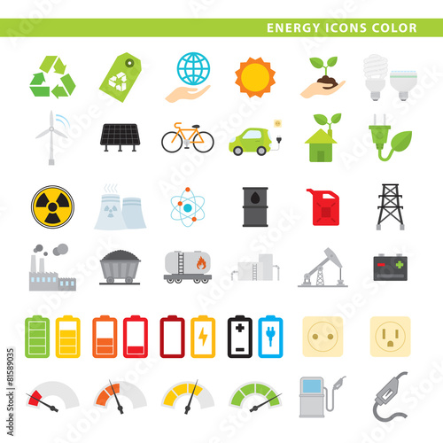 Energy icons color.