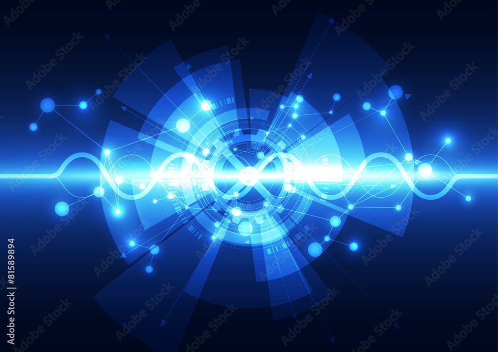 Obraz premium vector digital technology concept, abstract background