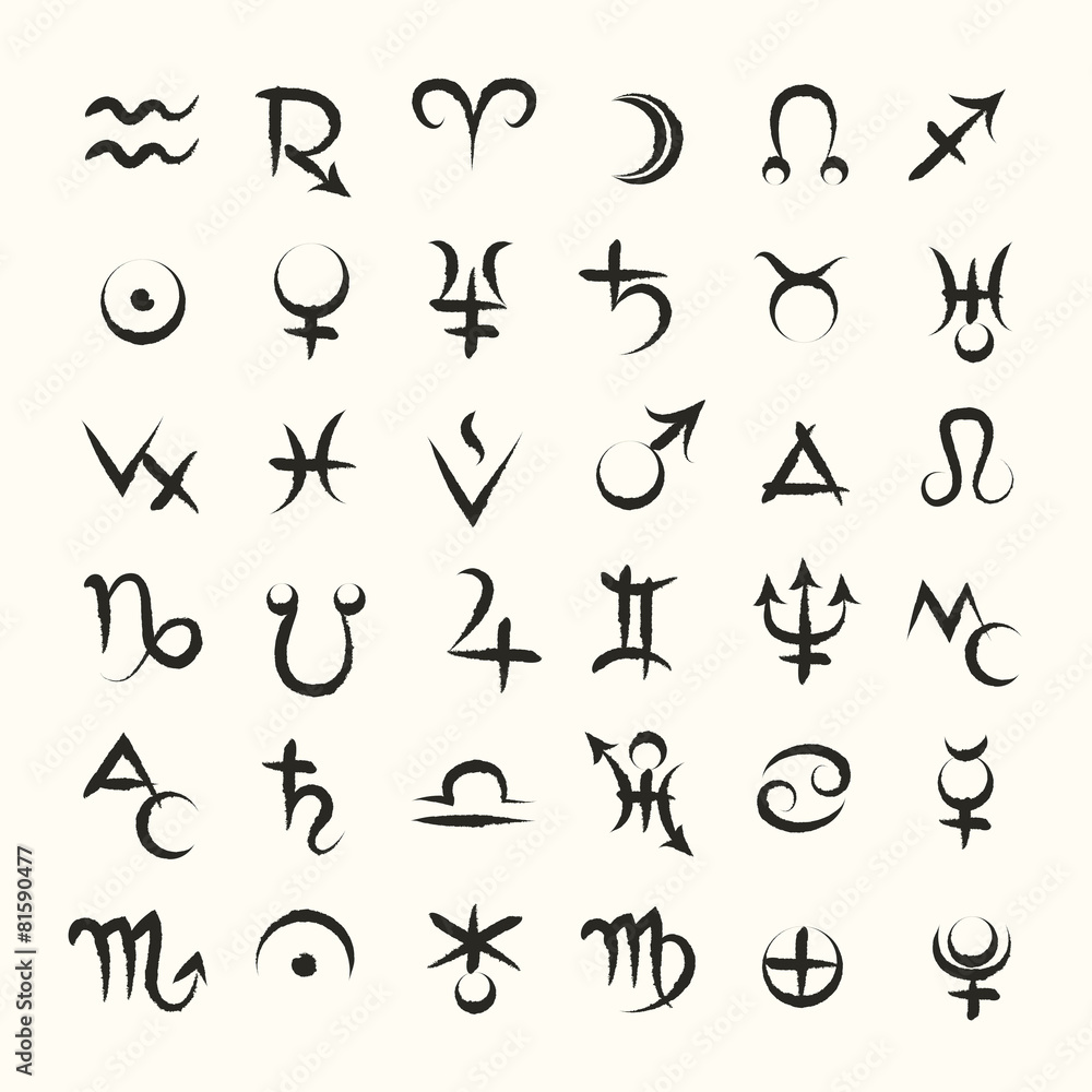 Vector Astrological Symbols