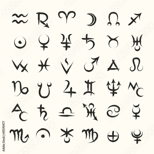 Vector Astrological Symbols